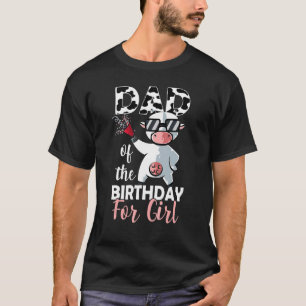 T-shirt Papa De L'Anniversaire Fille Famille Vache Premier