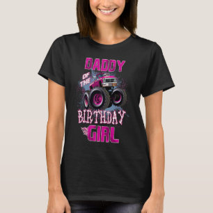 T-shirt Papa de l'Anniversaire Fille Monster Camion Père 1