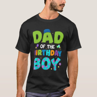 T-shirt Papa De L'Anniversaire Garçon Drôle Monster Famill