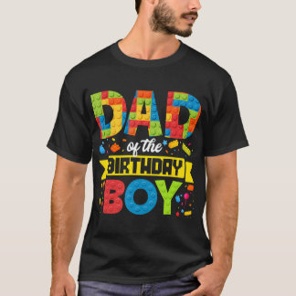 T-shirt Papa De L'Anniversaire Garçon Master Builder Enfan