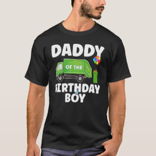 T-shirt Papa De L'Anniversaire Garçon Recyclage Trash Thèm