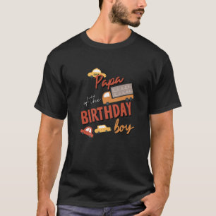 T-shirt Papa De L'Anniversaire Garçon Voiture Thème Corres