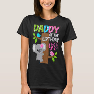T-shirt Papa De L'Anniversaire Koala Girl Matching Famille