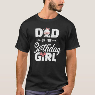 T-shirt Papa de l'anniversaire pour fille Ferme de vaches
