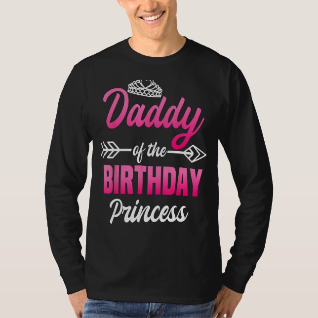T-shirt Papa de l'anniversaire Princess Party Anniversaire (Devant)