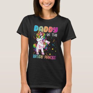 T-shirt Papa de l'Anniversaire Princesse Flossing Unicorn
