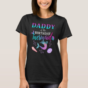 T-shirt Papa De L'Anniversaire Sirène Matching Famille