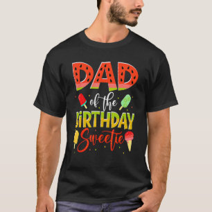 T-shirt Papa De L'Anniversaire Sweetie Girl Watermelon Pap