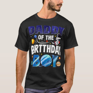 T-shirt Papa de l'astronaute garçon anniversaire Planètes 