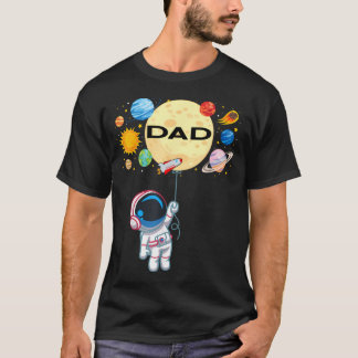 T-shirt Papa de l'astronaute garçon fêté Planètes spatiale