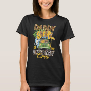 T-shirt Papa De L'Équipage D'Anniversaire Zoo Animal Party
