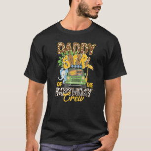 T-shirt Papa De L'Équipage D'Anniversaire Zoo Animal Party