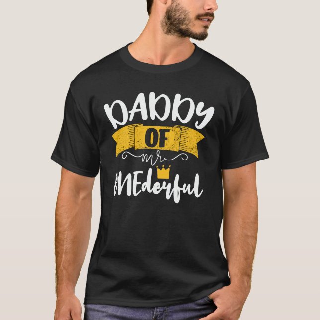 T-shirt Papa de M. Onederful 1er Anniversaire Correspondan (Devant)