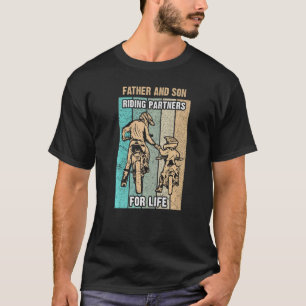 T-shirt Papa de motocross moto tout terrain père et fils e