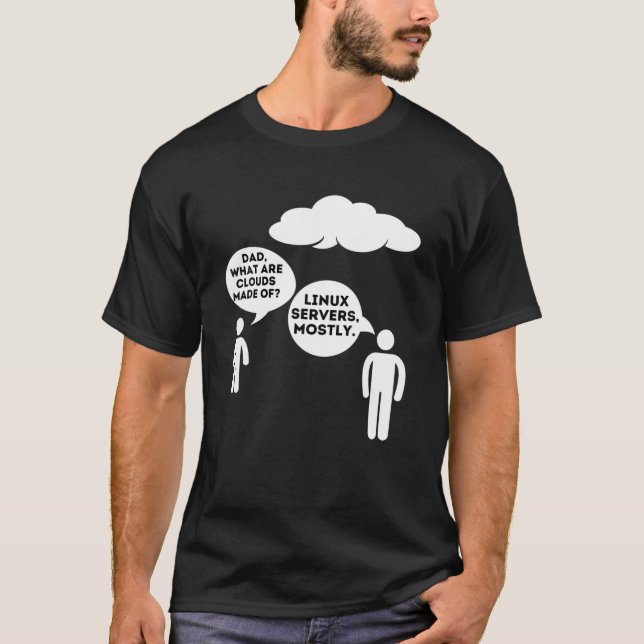 T-shirt Papa De Quoi Sont Faits Les Nuages ? - Drôle Progr (Devant)