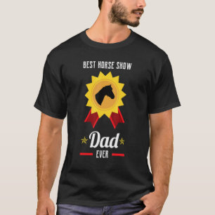 T-shirt Papa de spectacle équestre Jockey de saut d'obstac