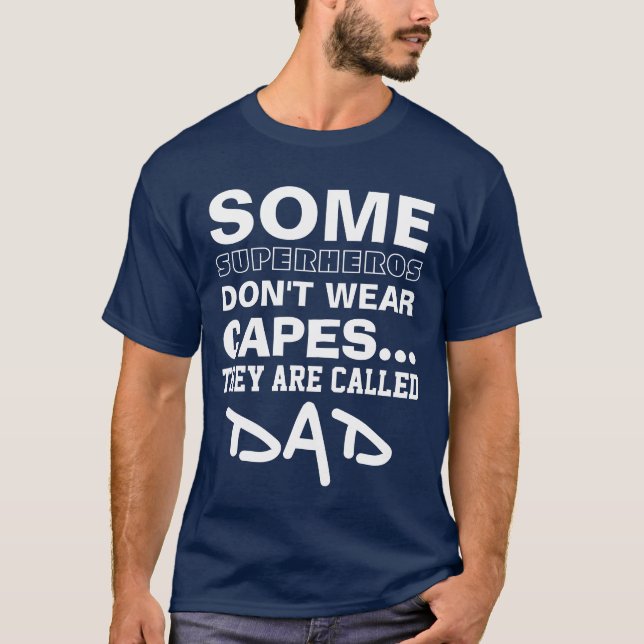 T-shirt Papa de super héros (Devant)