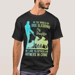 T-shirt Papa de traîneau à chiens drôle Husky conduite de