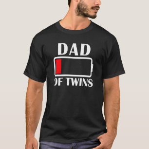 T-shirt Papa De Twins Batterie Basse Twin Papa Papa