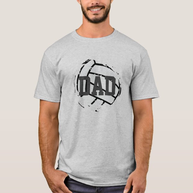 T-shirt Papa de volley-ball en détresse (Devant)