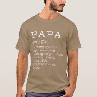 T-shirt Papa Definition Grandpa Father's Day Gifts  Men 