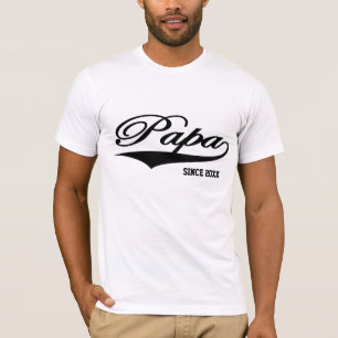 T-shirt Papa depuis 20XX (personnalisable)