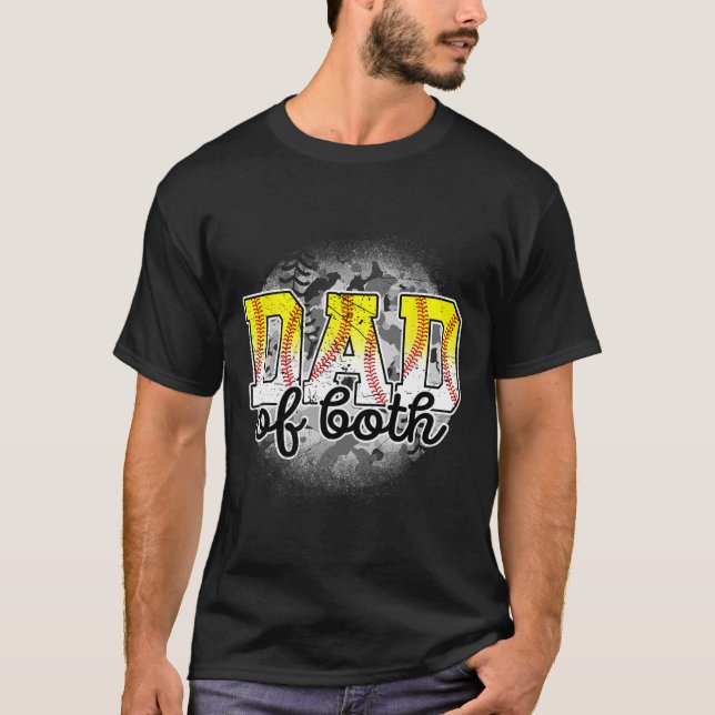 T-shirt Papa Des Deux Vend Softll Fête des pères Vendre Jo (Devant)