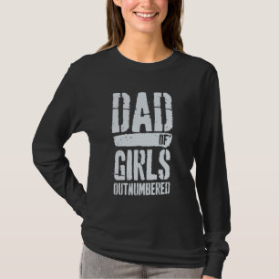 T-shirt Papa Des Filles En Nombre Supérieur Pour Les Pères
