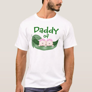 T-shirt Papa des filles jumelles