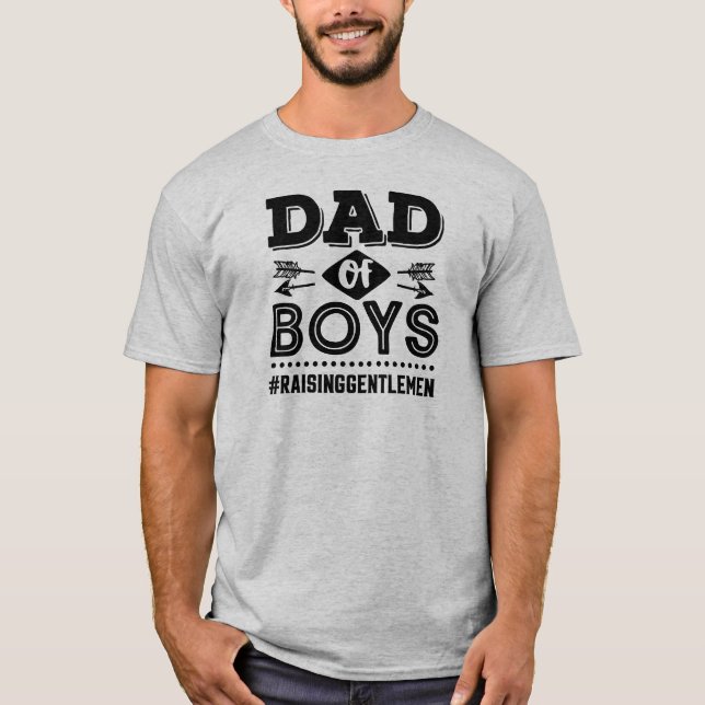 T-shirt Papa Des Garçons Élevant Des Gentleman (Devant)