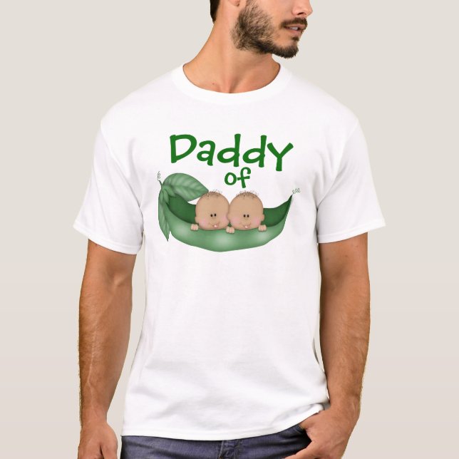 T-shirt Papa des jumeaux (peau foncée) (Devant)