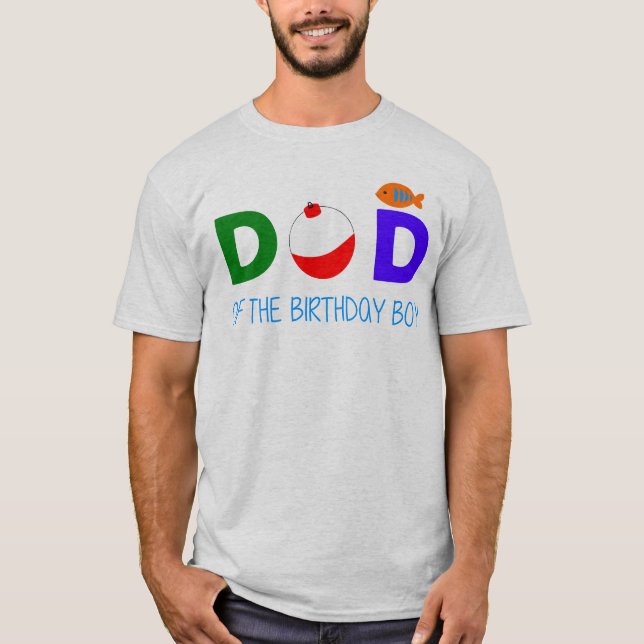 T-shirt Papa des poissons de garçon d'anniversaire (Devant)