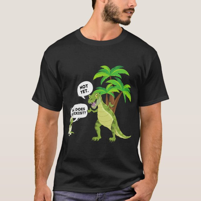 T-shirt Papa Dieu Existe-T-Il - Dino Dinosaure Dino Dinosa (Devant)