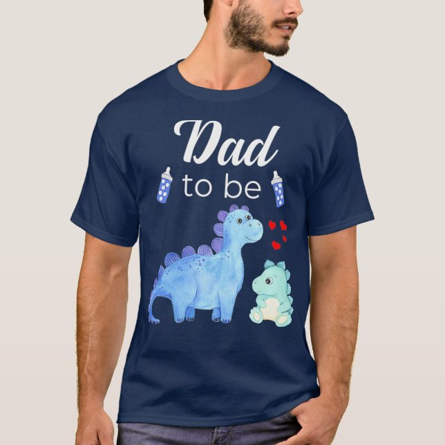T-shirt Papa Doit Être Dinosaure Baby shower Pour Garçon (Devant)