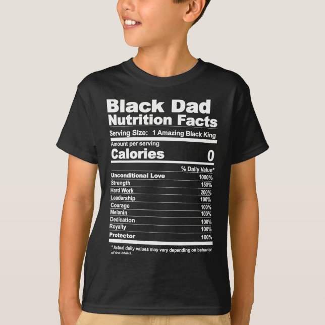T-shirt Papa - Données nutritionnelles (Devant)