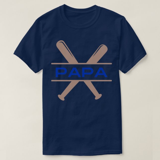 T-shirt Papa du baseball (Design devant)