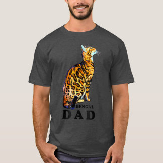 T-shirt Papa du chat du Bengale domestique