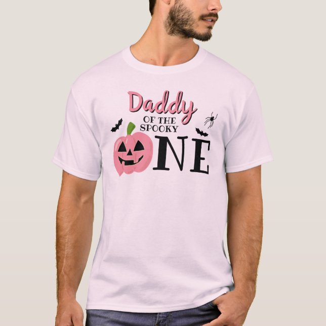 T-shirt Papa Du Éffrayant Un Halloween 1er Anniversaire (Devant)