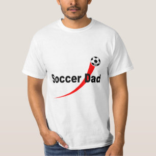 T-shirt Papa du football (Rd/Blk)