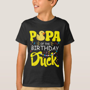 T-shirt Papa du garçon canard d'anniversaire en caoutchouc