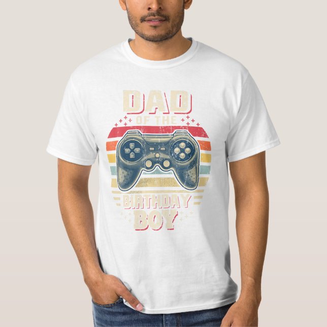 T-shirt Papa du garçon d'anniversaire (Devant)