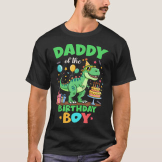 T-shirt Papa du garçon fêté Famille de dinosaures T Rex