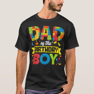 T-shirt Papa du garçon fêté maître constructeur bâtiment