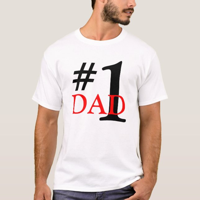 T-shirt Papa du numéro 1 (Devant)