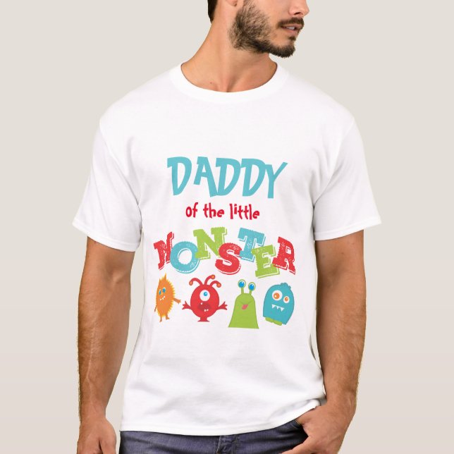 T-shirt Papa du Petit Monstre Anniversaire (Devant)