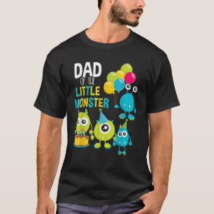 T-shirt Papa Du Petit Monstre Anniversaire Du Jeune Garçon
