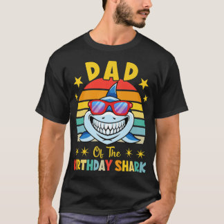 T-shirt Papa Du Requin Anniversaire Famille Correspondant