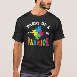 T-shirt Papa d'un guerrier Papa Autism Awareness & S