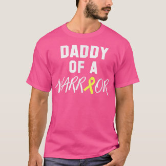 T-shirt Papa d'un guerrier, Shi de sensibilisation au canc