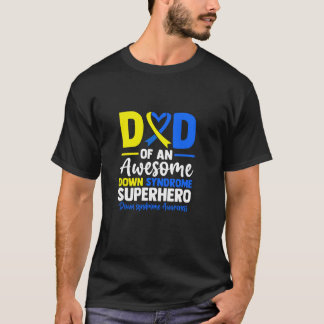 T-shirt Papa d'un super syndrome de Down Superhero Down Sy